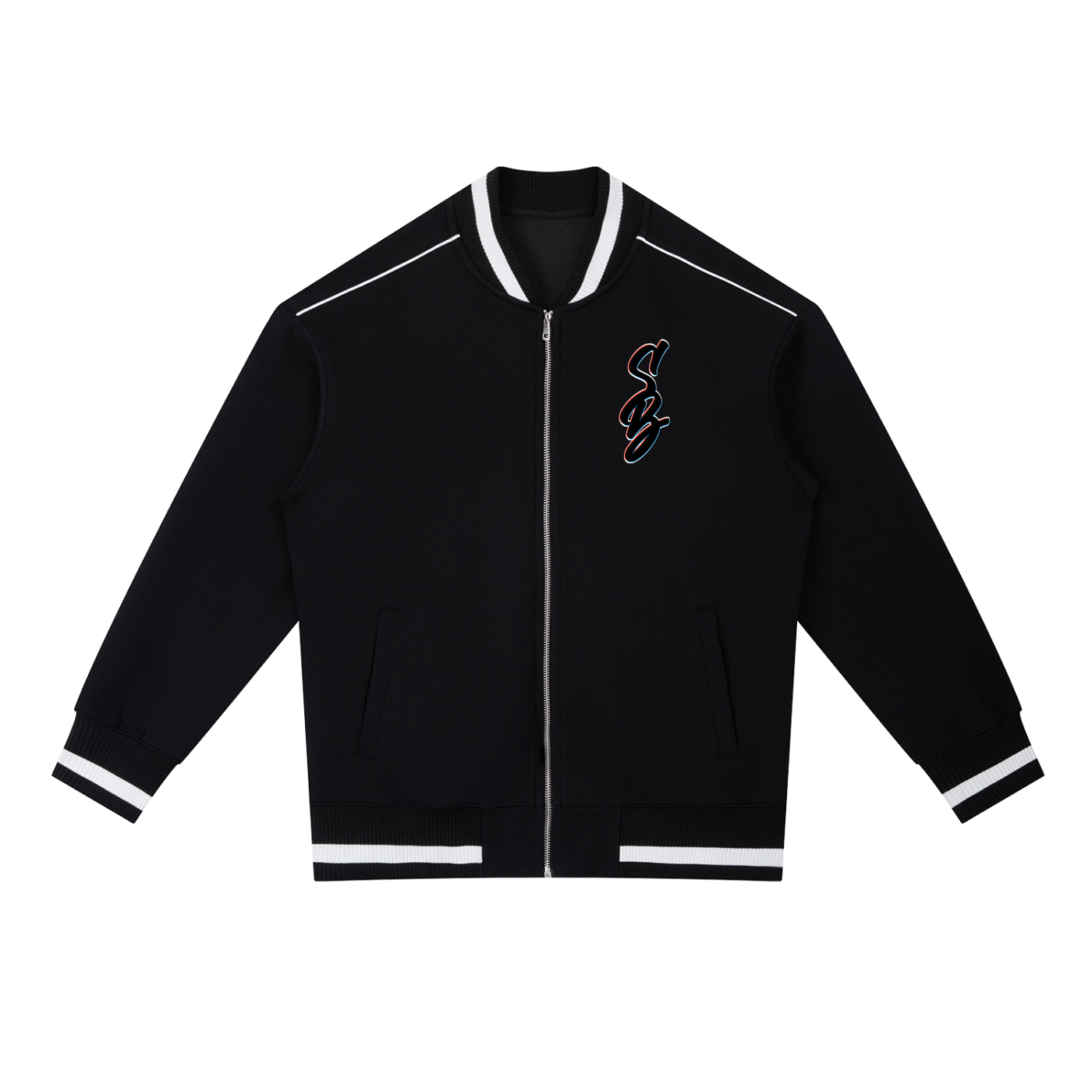 BarberShip Piping Zip Bomber Jacket