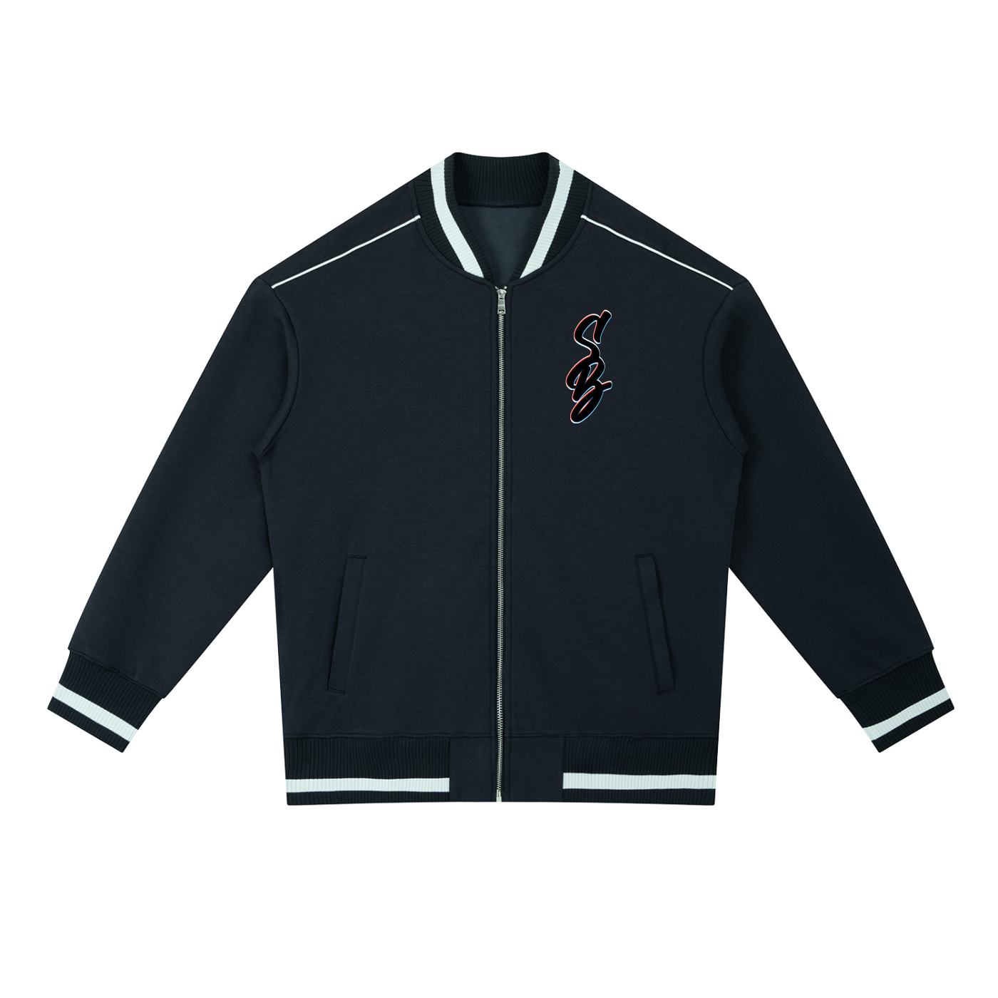 BarberShip Piping Zip Bomber Jacket