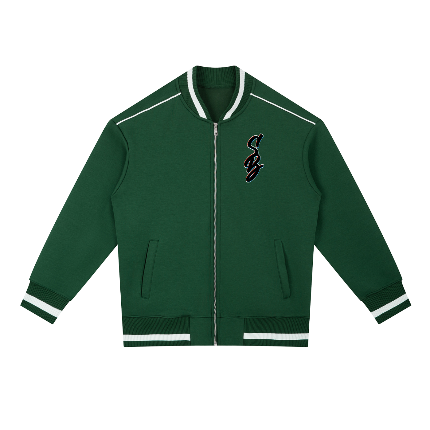 BarberShip Piping Zip Bomber Jacket