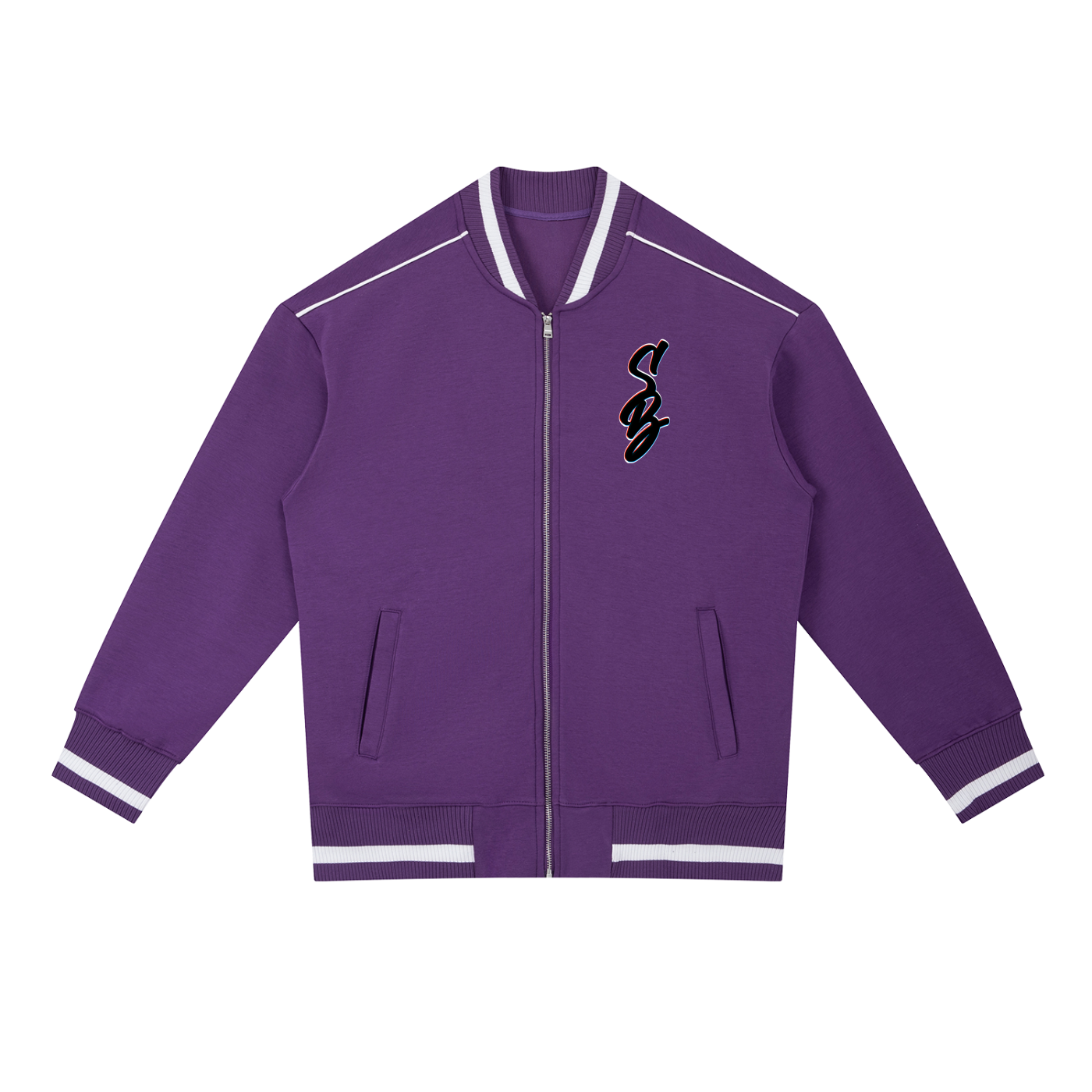 BarberShip Piping Zip Bomber Jacket